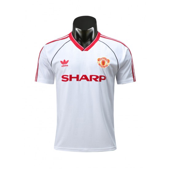 Camisola Manchester United Retro Equipamento Segundo 1988 Manga Curta